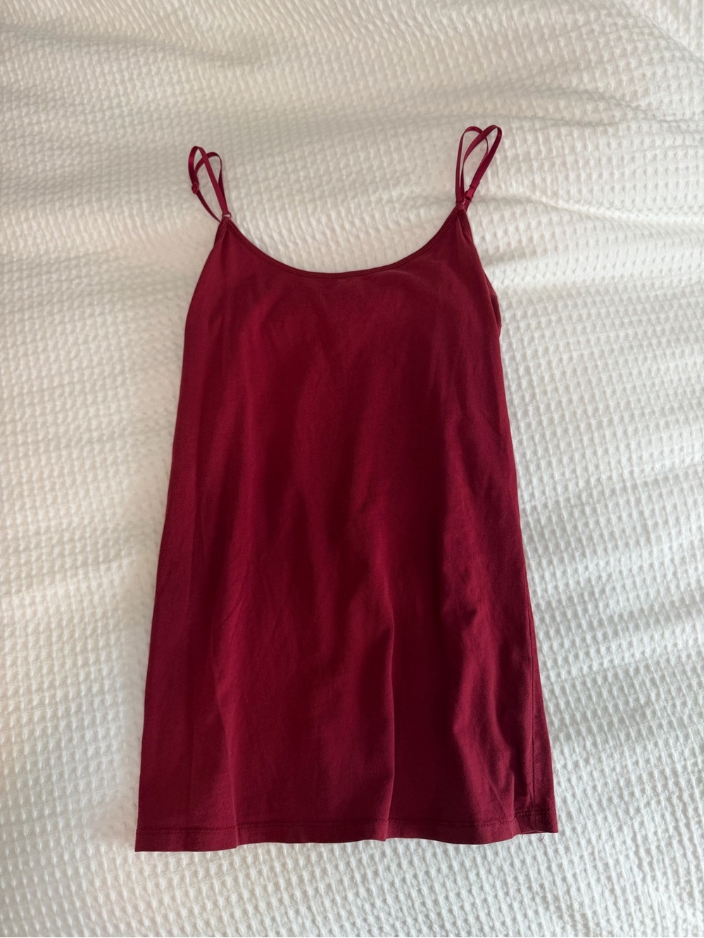 Active Basic Burgundy Double-Strap Camisole